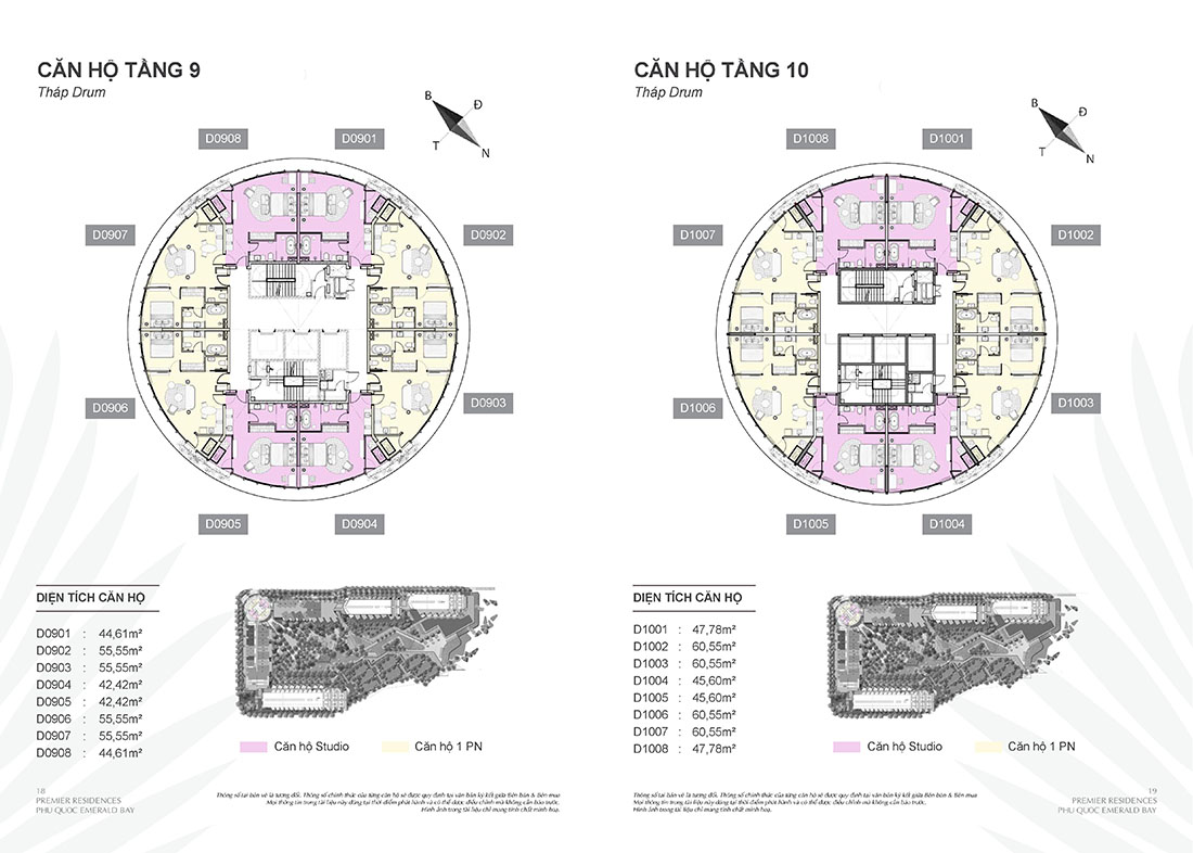 mặt bằng tầng 9,10 t&ograve;a Drum