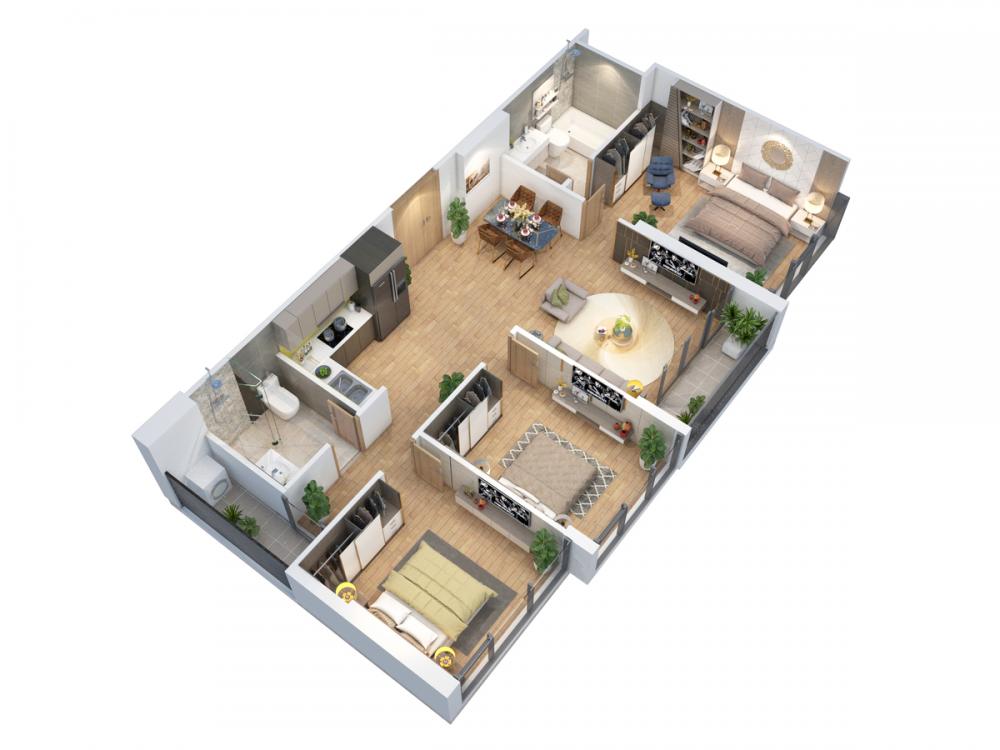 căn 3 ngủ chung cư 31 láng hạ