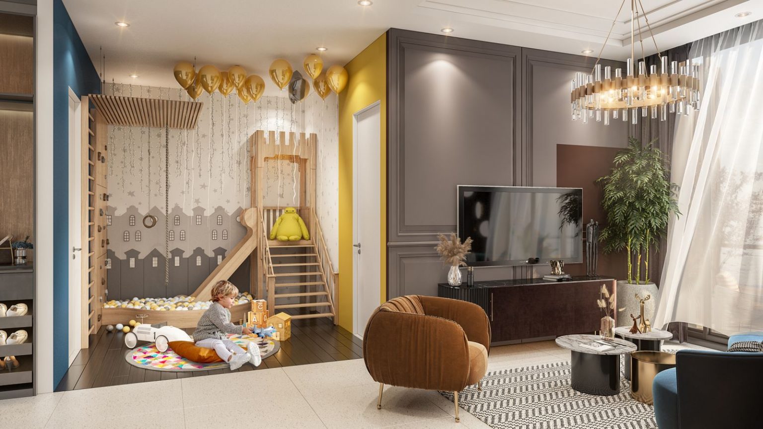 căn 1pn+1 sun marina town ph&ograve;ng trẻ em