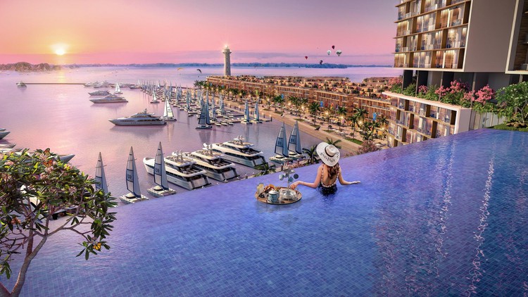 tầm view đắt gi&aacute; sun marina town