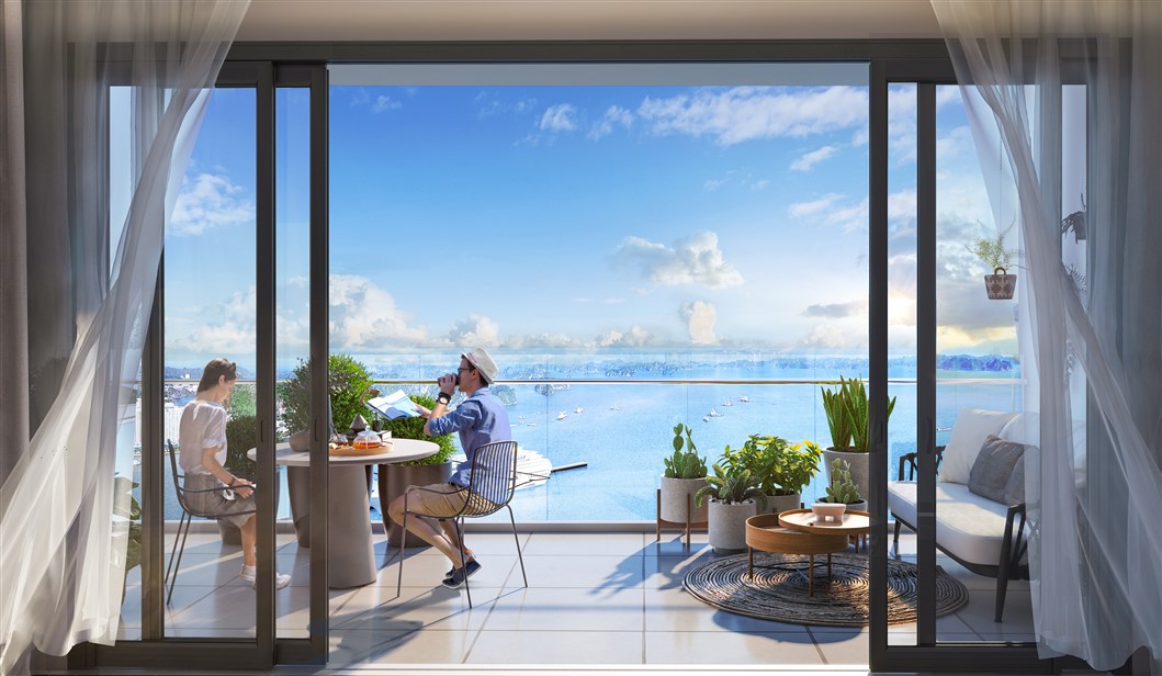 view vịnh sun marina town