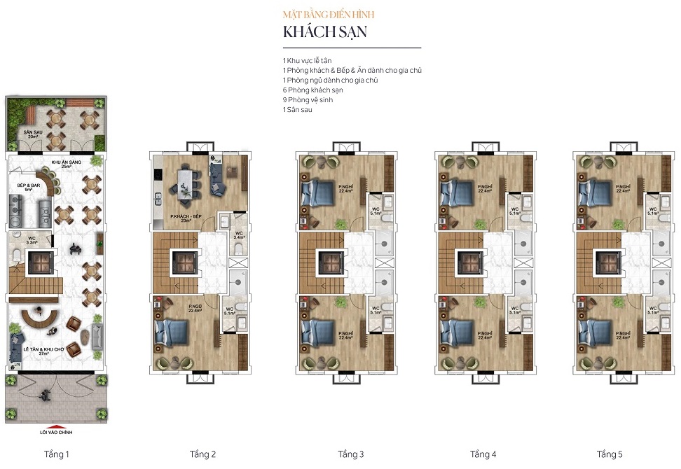 layout thiết kế kh&aacute;ch sạn