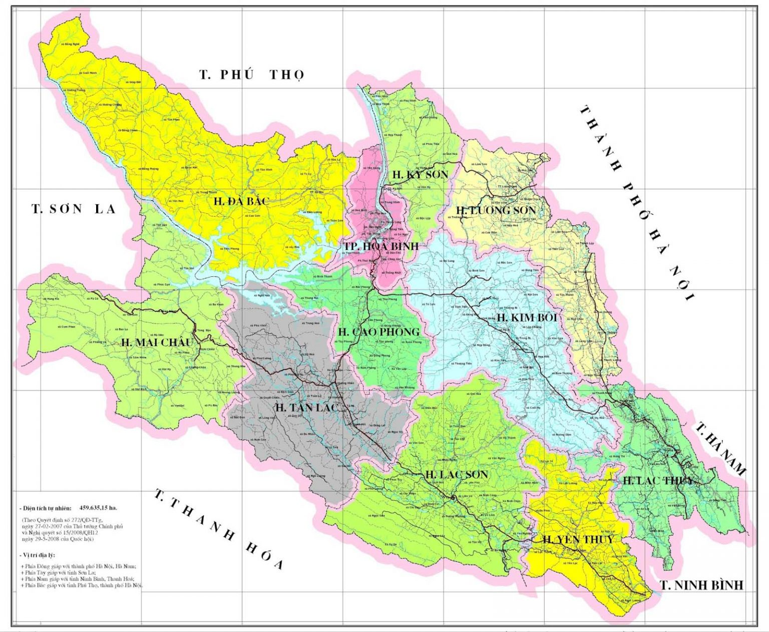 bản đồ h&agrave;nh ch&iacute;nh h&ograve;a b&igrave;nh
